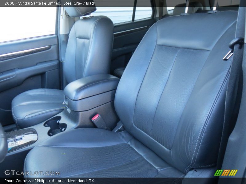 Steel Gray / Black 2008 Hyundai Santa Fe Limited