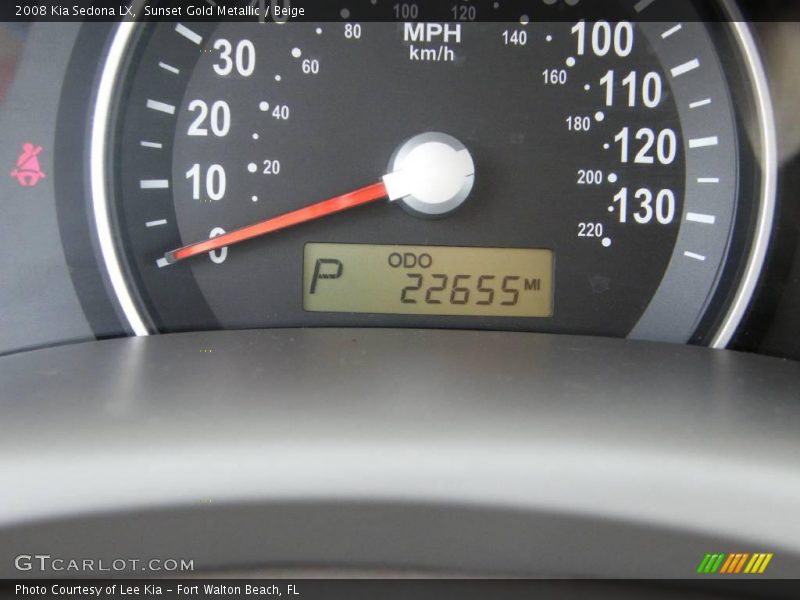 Sunset Gold Metallic / Beige 2008 Kia Sedona LX