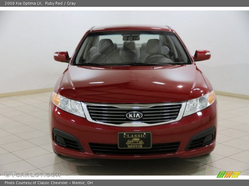 Ruby Red / Gray 2009 Kia Optima LX