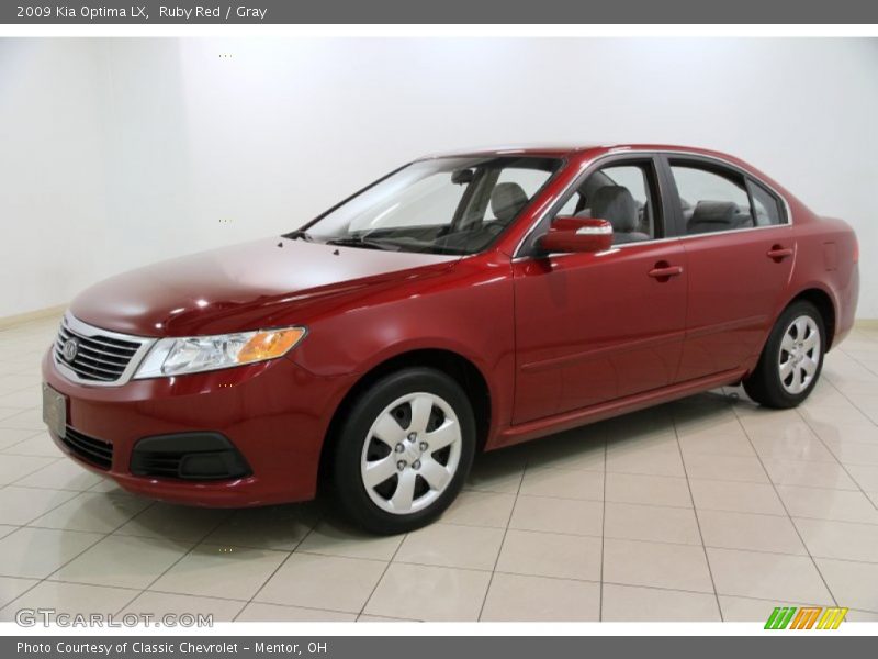 Ruby Red / Gray 2009 Kia Optima LX
