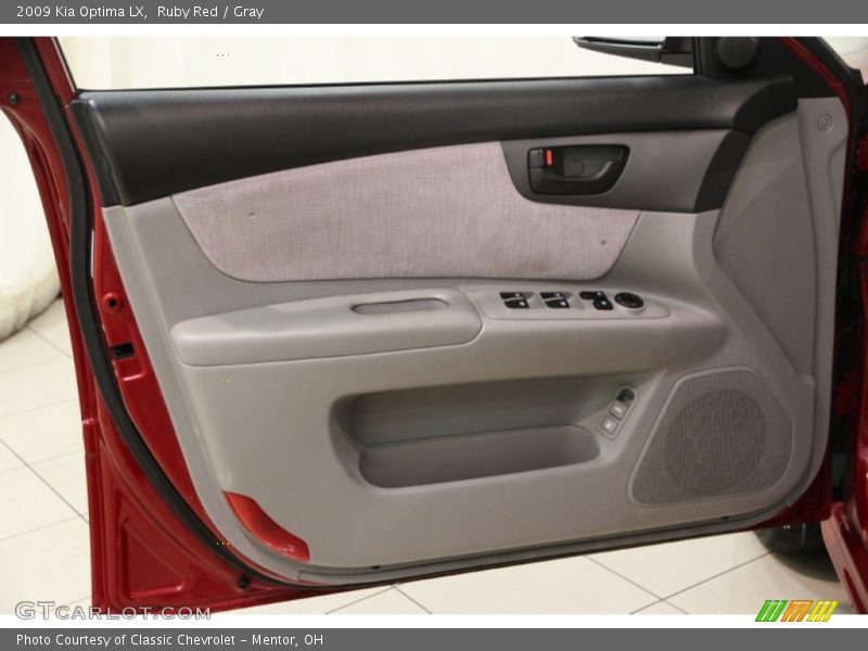 Ruby Red / Gray 2009 Kia Optima LX