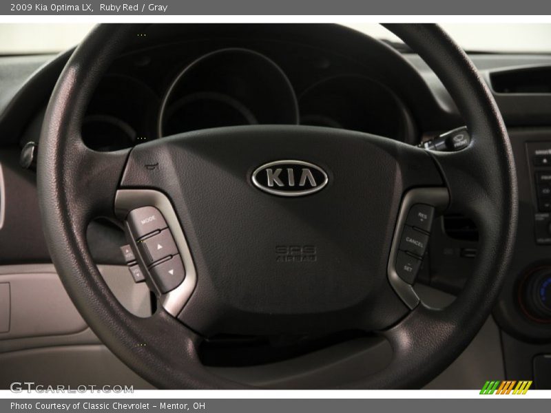 Ruby Red / Gray 2009 Kia Optima LX