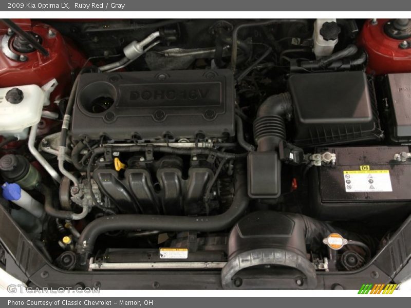 Ruby Red / Gray 2009 Kia Optima LX