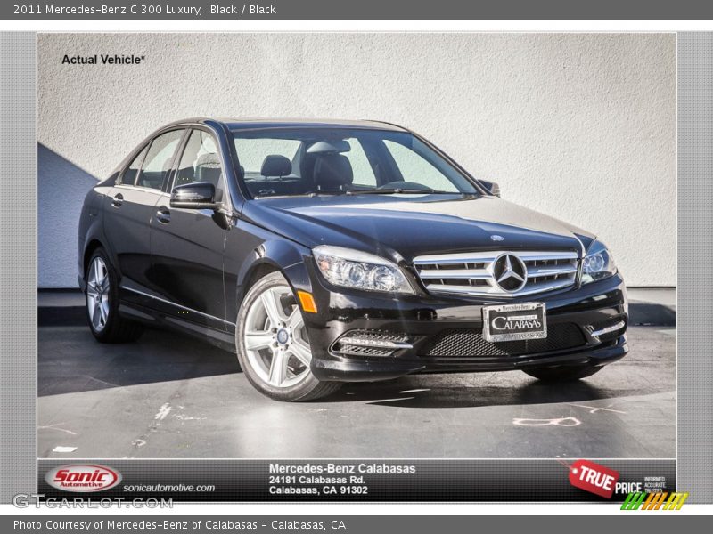 Black / Black 2011 Mercedes-Benz C 300 Luxury