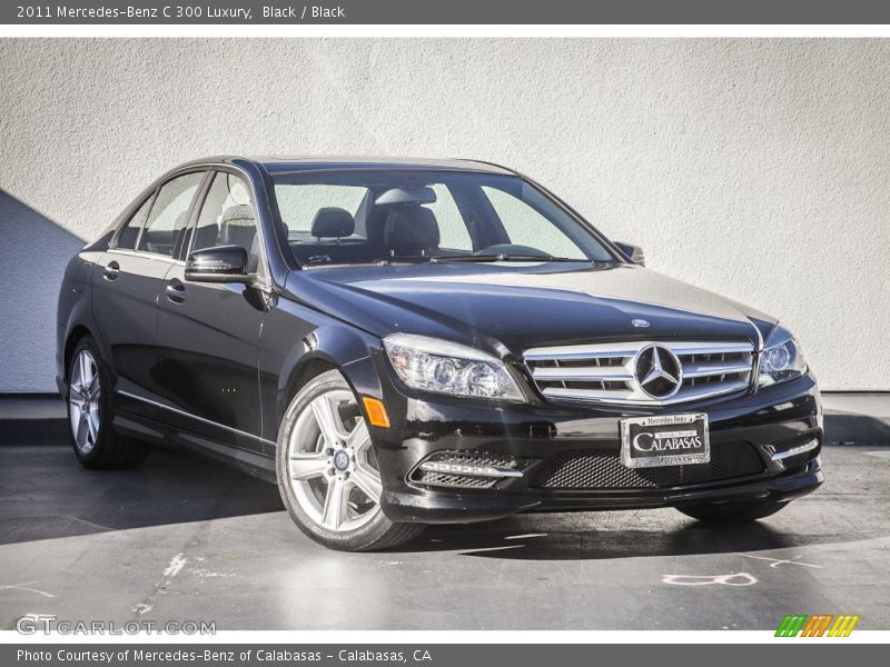 Black / Black 2011 Mercedes-Benz C 300 Luxury