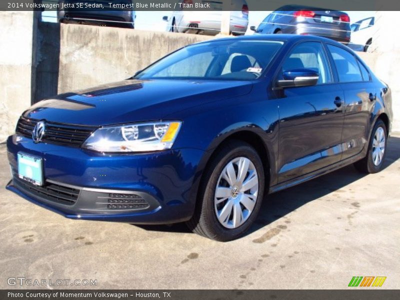 Tempest Blue Metallic / Titan Black 2014 Volkswagen Jetta SE Sedan