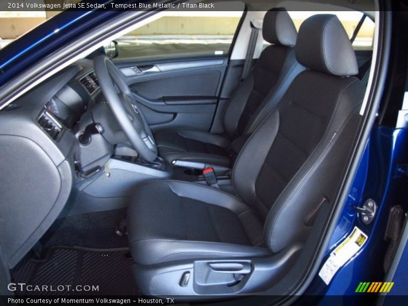 Tempest Blue Metallic / Titan Black 2014 Volkswagen Jetta SE Sedan