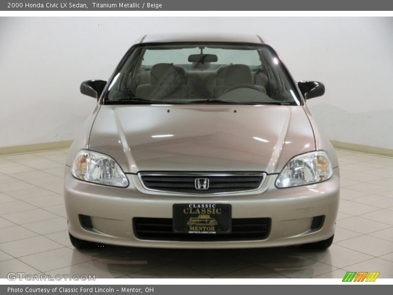 Titanium Metallic / Beige 2000 Honda Civic LX Sedan