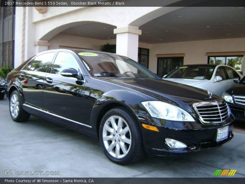 Obsidian Black Metallic / Black 2007 Mercedes-Benz S 550 Sedan