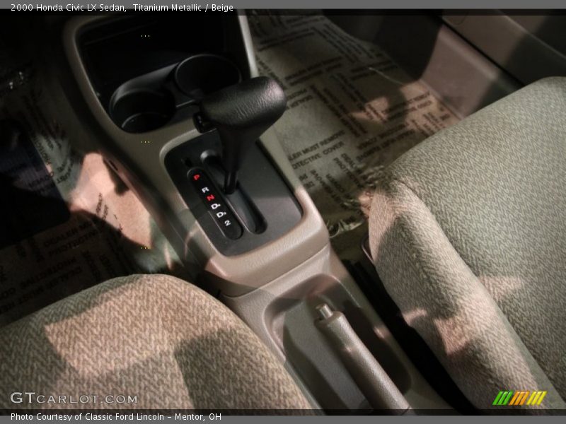 Titanium Metallic / Beige 2000 Honda Civic LX Sedan