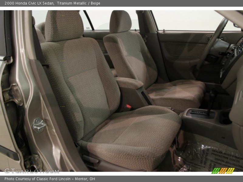 Titanium Metallic / Beige 2000 Honda Civic LX Sedan