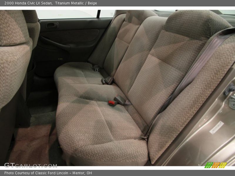 Titanium Metallic / Beige 2000 Honda Civic LX Sedan