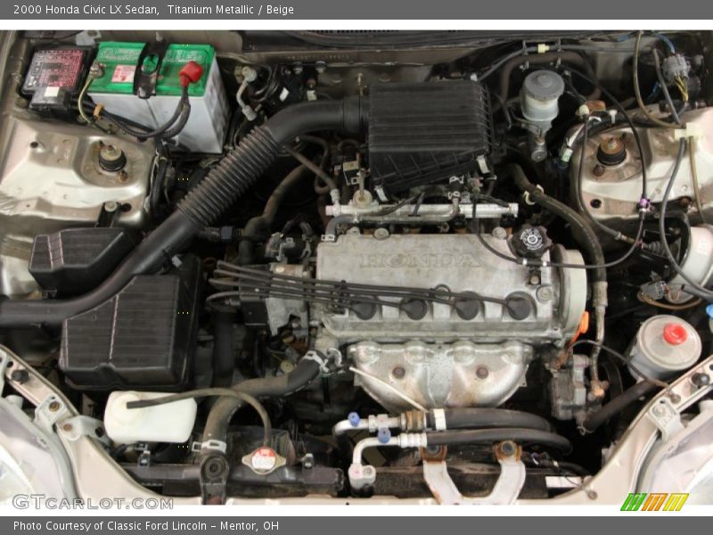 Titanium Metallic / Beige 2000 Honda Civic LX Sedan