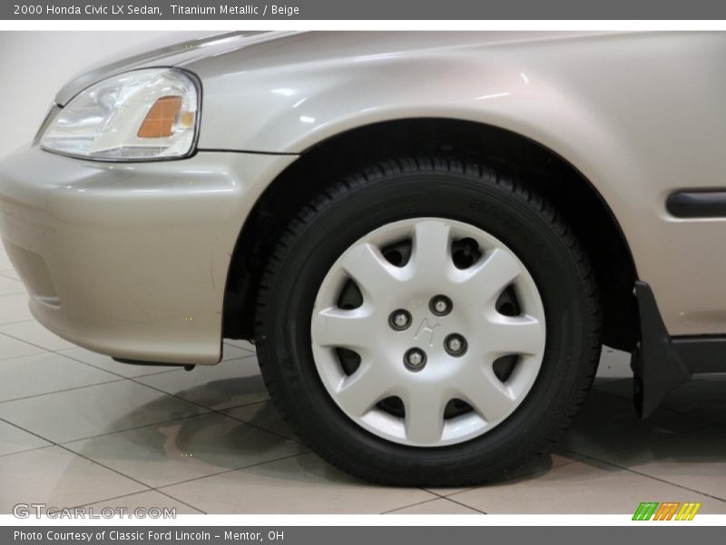 Titanium Metallic / Beige 2000 Honda Civic LX Sedan