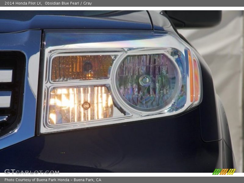 Obsidian Blue Pearl / Gray 2014 Honda Pilot LX