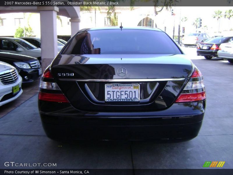Obsidian Black Metallic / Black 2007 Mercedes-Benz S 550 Sedan