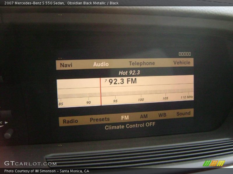 Obsidian Black Metallic / Black 2007 Mercedes-Benz S 550 Sedan