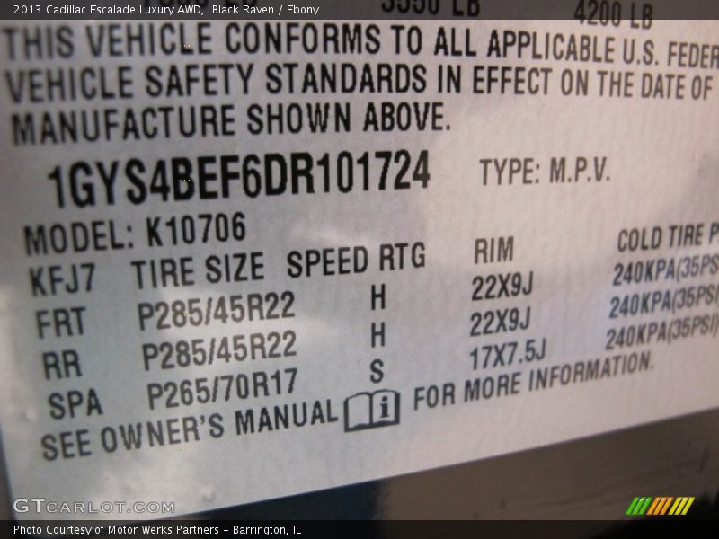 Black Raven / Ebony 2013 Cadillac Escalade Luxury AWD