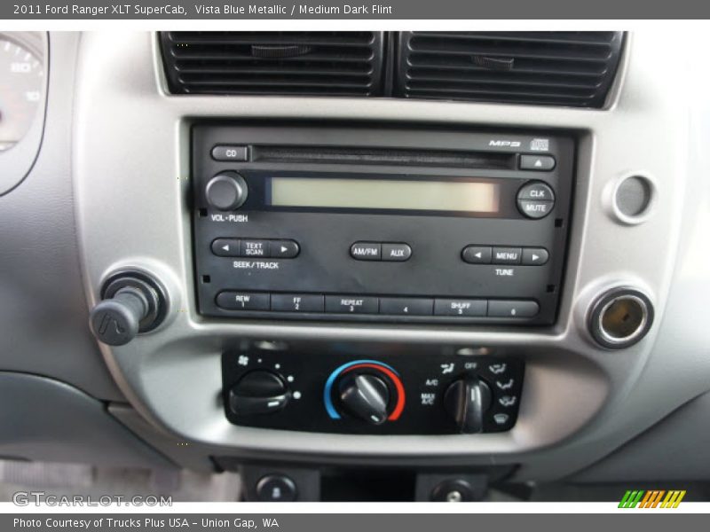 Vista Blue Metallic / Medium Dark Flint 2011 Ford Ranger XLT SuperCab