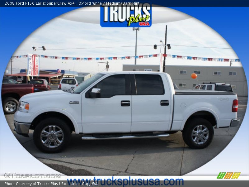 Oxford White / Medium/Dark Flint 2008 Ford F150 Lariat SuperCrew 4x4