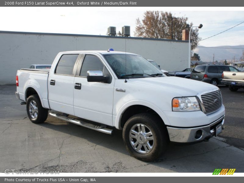 Oxford White / Medium/Dark Flint 2008 Ford F150 Lariat SuperCrew 4x4
