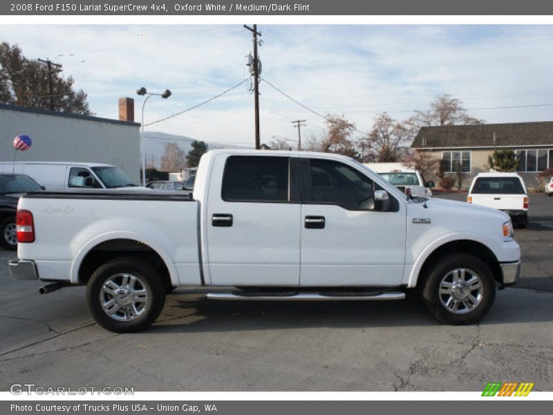 Oxford White / Medium/Dark Flint 2008 Ford F150 Lariat SuperCrew 4x4