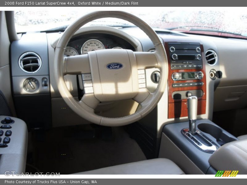 Oxford White / Medium/Dark Flint 2008 Ford F150 Lariat SuperCrew 4x4
