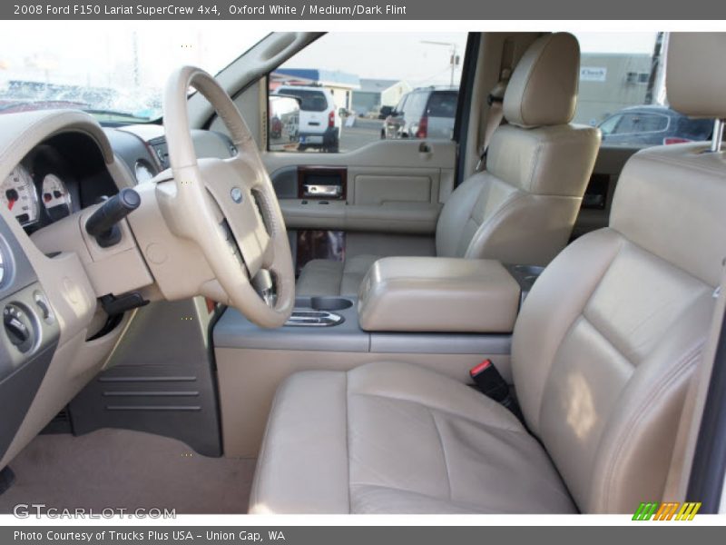 Oxford White / Medium/Dark Flint 2008 Ford F150 Lariat SuperCrew 4x4