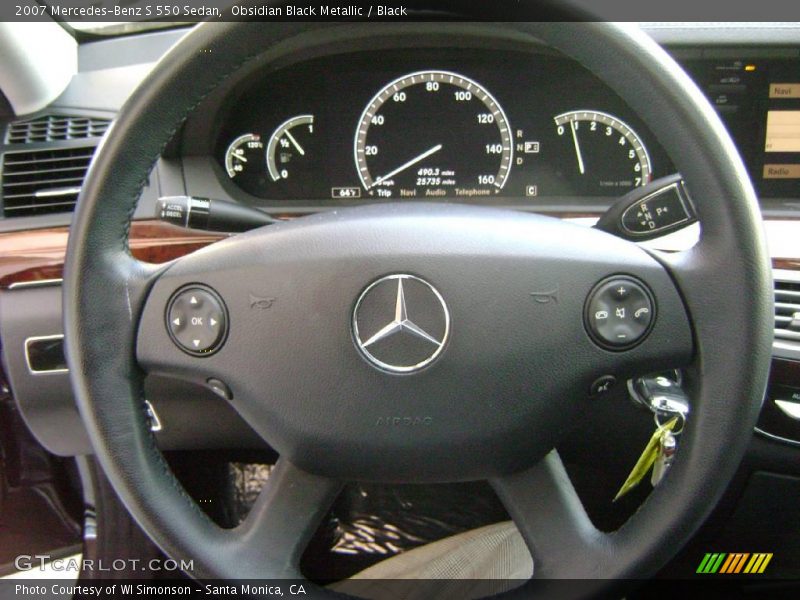 Obsidian Black Metallic / Black 2007 Mercedes-Benz S 550 Sedan
