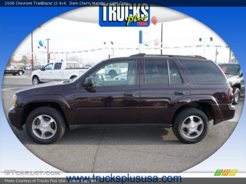 Dark Cherry Metallic / Light Gray 2008 Chevrolet TrailBlazer LS 4x4