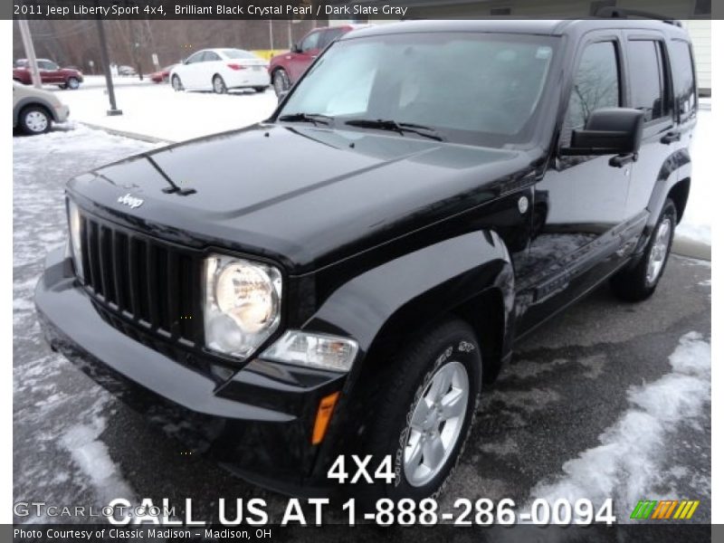 Brilliant Black Crystal Pearl / Dark Slate Gray 2011 Jeep Liberty Sport 4x4
