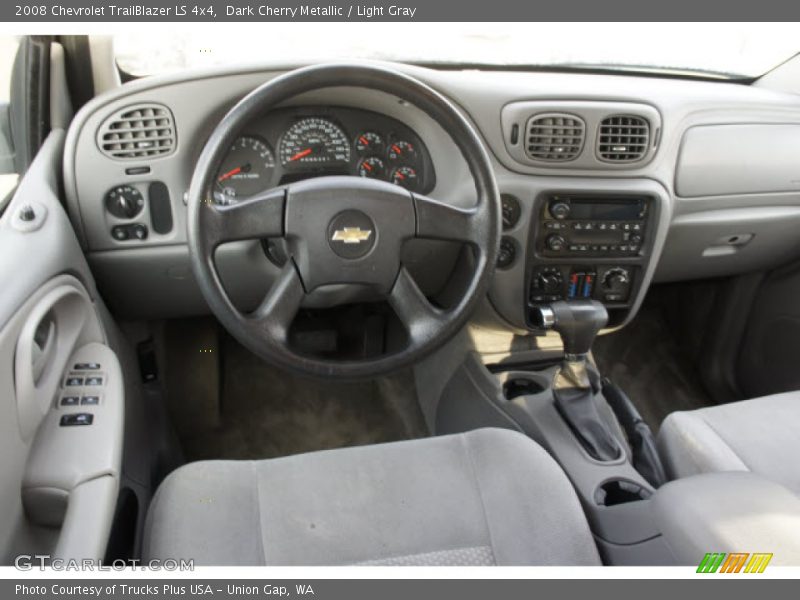Dark Cherry Metallic / Light Gray 2008 Chevrolet TrailBlazer LS 4x4