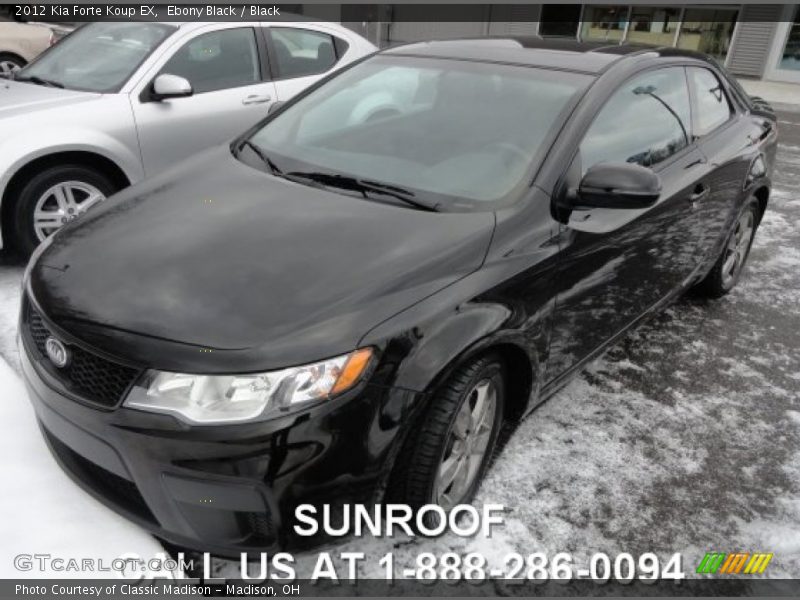 Ebony Black / Black 2012 Kia Forte Koup EX