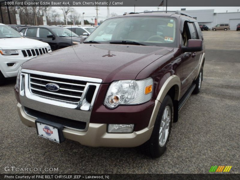 Dark Cherry Metallic / Camel 2008 Ford Explorer Eddie Bauer 4x4