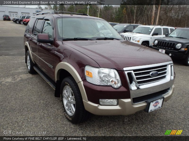 Dark Cherry Metallic / Camel 2008 Ford Explorer Eddie Bauer 4x4