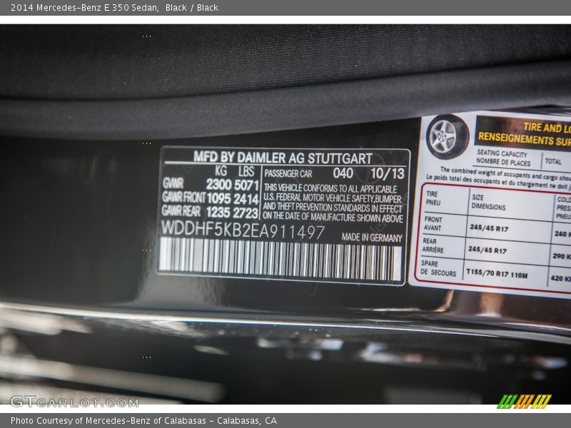 Black / Black 2014 Mercedes-Benz E 350 Sedan