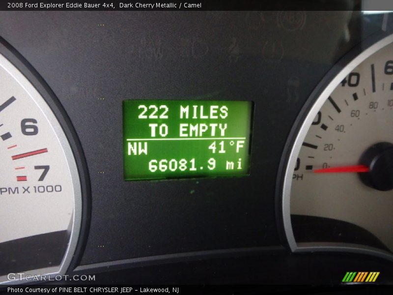 Dark Cherry Metallic / Camel 2008 Ford Explorer Eddie Bauer 4x4