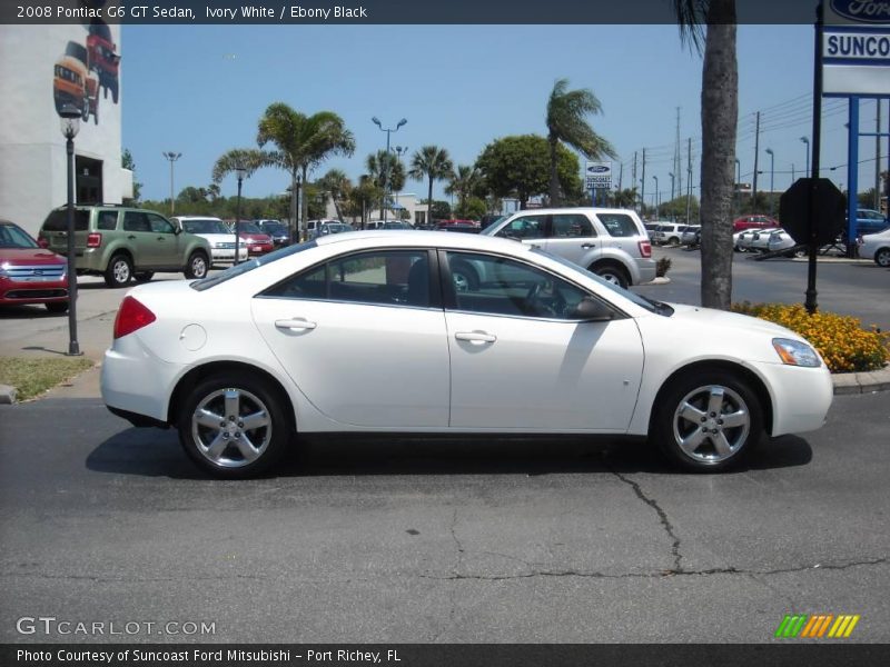 Ivory White / Ebony Black 2008 Pontiac G6 GT Sedan