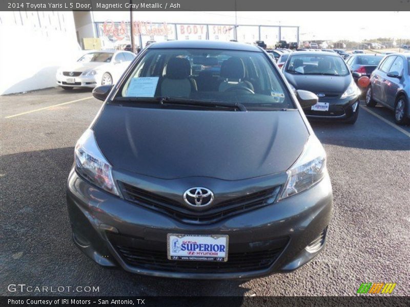 Magnetic Gray Metallic / Ash 2014 Toyota Yaris L 5 Door