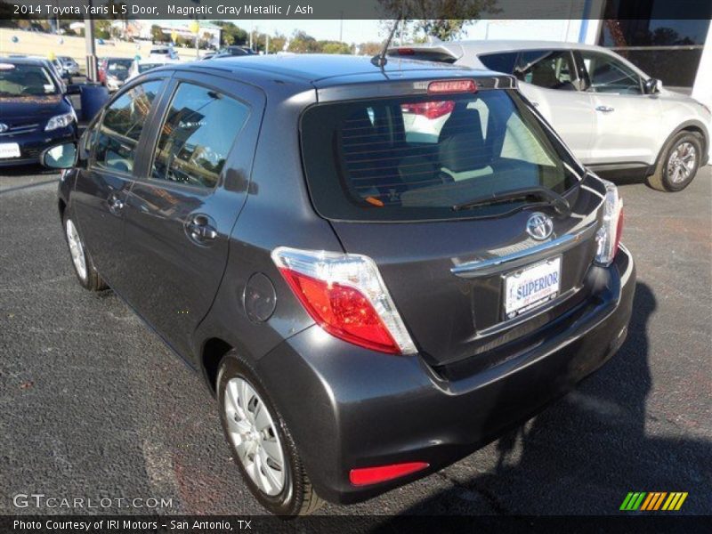Magnetic Gray Metallic / Ash 2014 Toyota Yaris L 5 Door