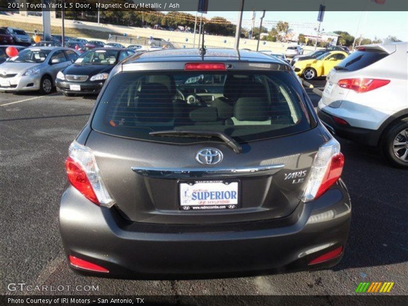 Magnetic Gray Metallic / Ash 2014 Toyota Yaris L 5 Door