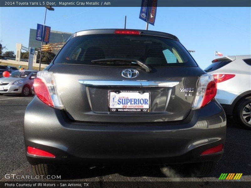 Magnetic Gray Metallic / Ash 2014 Toyota Yaris L 5 Door