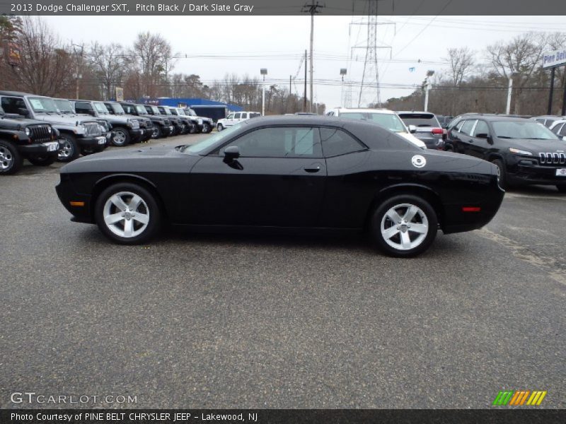 Pitch Black / Dark Slate Gray 2013 Dodge Challenger SXT