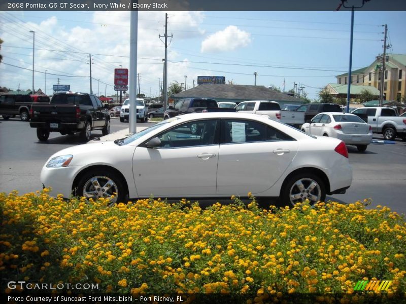 Ivory White / Ebony Black 2008 Pontiac G6 GT Sedan