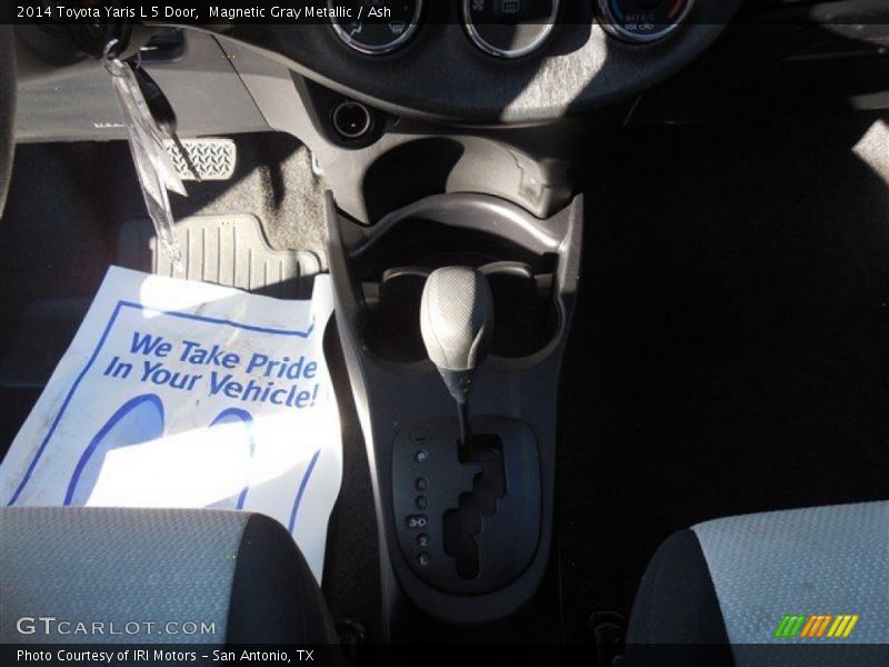 Magnetic Gray Metallic / Ash 2014 Toyota Yaris L 5 Door