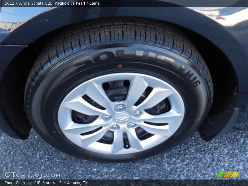 Pacific Blue Pearl / Camel 2012 Hyundai Sonata GLS
