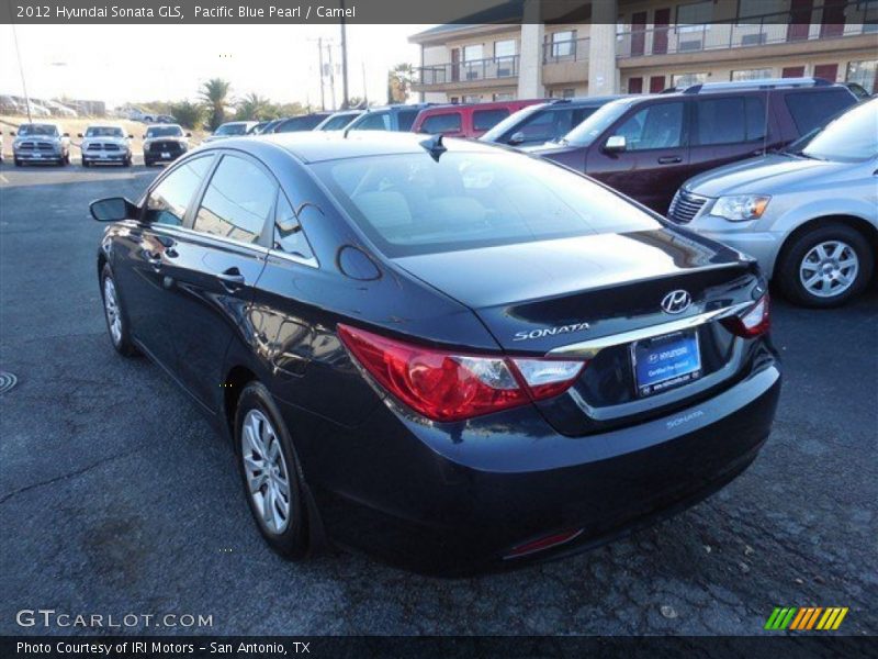 Pacific Blue Pearl / Camel 2012 Hyundai Sonata GLS