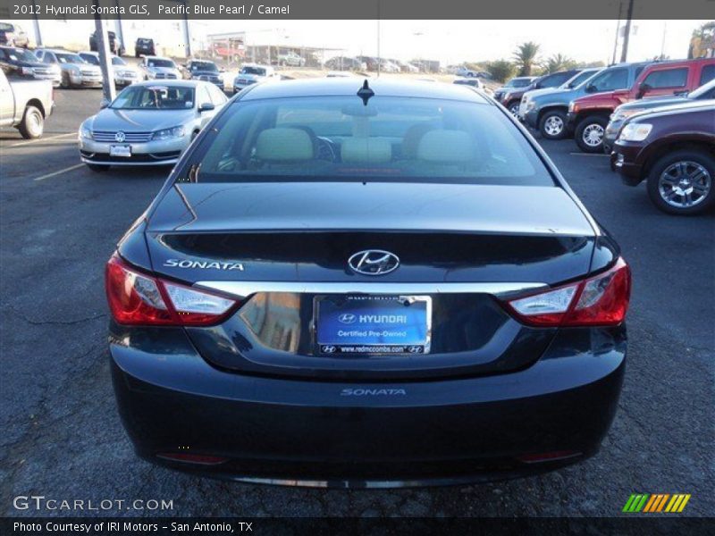 Pacific Blue Pearl / Camel 2012 Hyundai Sonata GLS