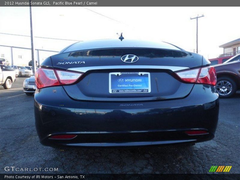Pacific Blue Pearl / Camel 2012 Hyundai Sonata GLS