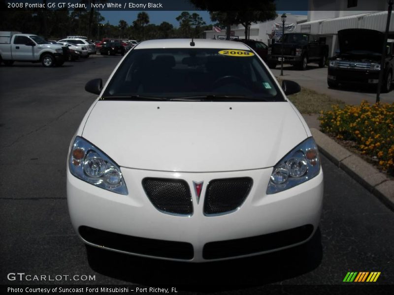 Ivory White / Ebony Black 2008 Pontiac G6 GT Sedan